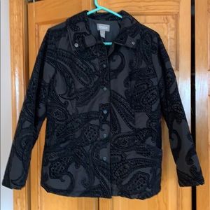 Light weight black paisley print jacket